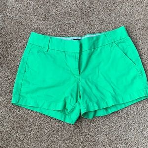 J.Crew, light kelly green, light worn chino shorts